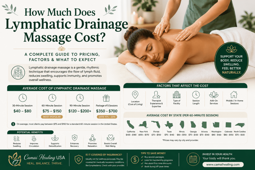 How much does lymphatic drainage massage cost?